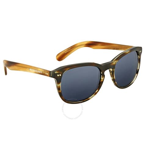 Burberry Brown Horn Square Sunglasses 